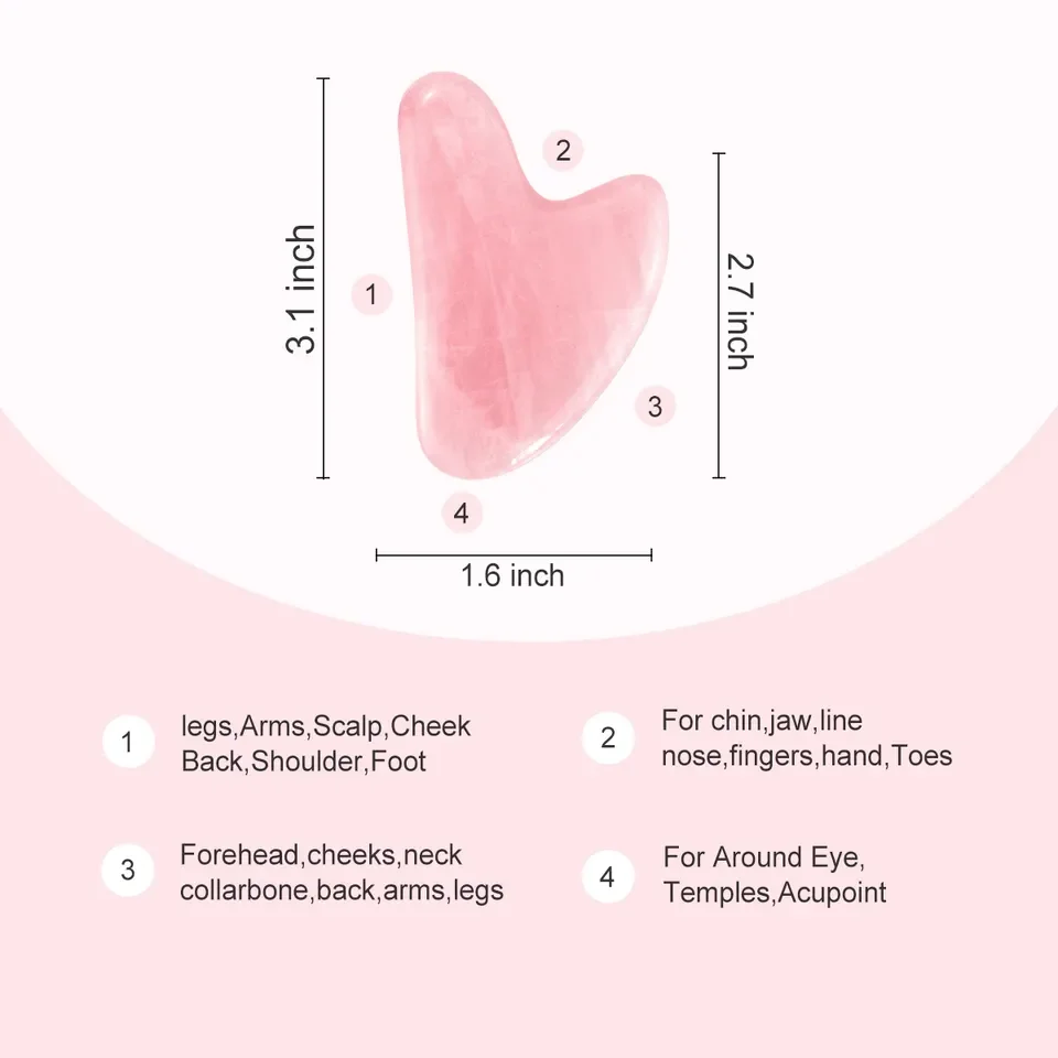 High Quality Custom Logo Rose Pink Quartz Roller For Face