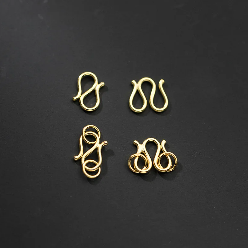 Excellent quality sterling silver S clasp wholesale diy jewellery material 925 silver bracelet necklace clasp