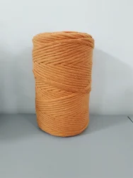 Diy hot sale macrame cord bulk recycled  4mm colorful single strand macrame cord cotton ropes