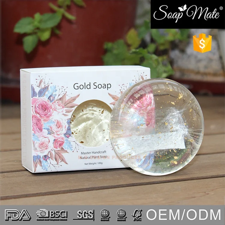 Skin Lightening Anti Wrinkle Moisturizing Essential Oil Against Allergies Amino Acid 24k Gold Face Natural Soap