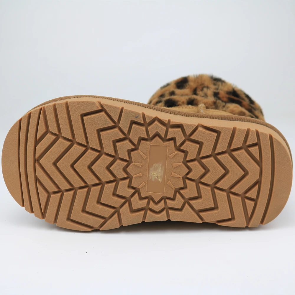 LEOPARD HALF BOOTS  Womens Cheetah Fur Boot