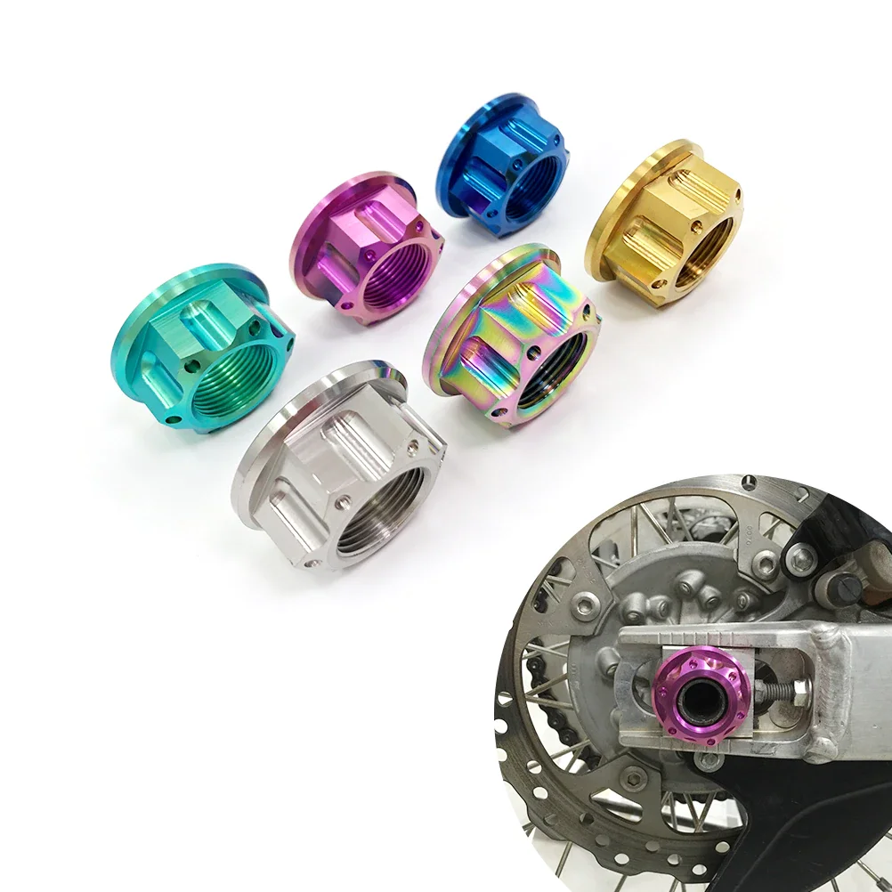 OTOM Motorcycle Titanium Alloy M22 Rear Axle Nut For HONDA CRF250R CRF250X CRF450R CRF450X KAWASAKI KX250F KX450F