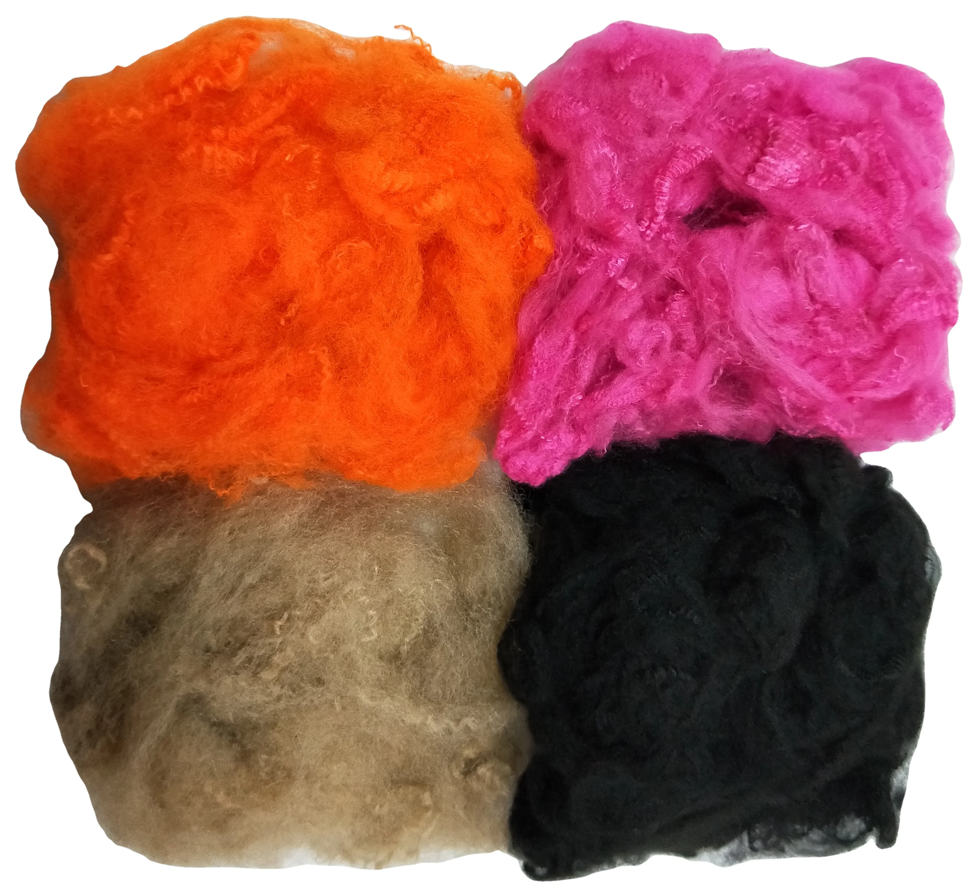 colorful polyester fiber virgin raw polyester staple fiber with good quality