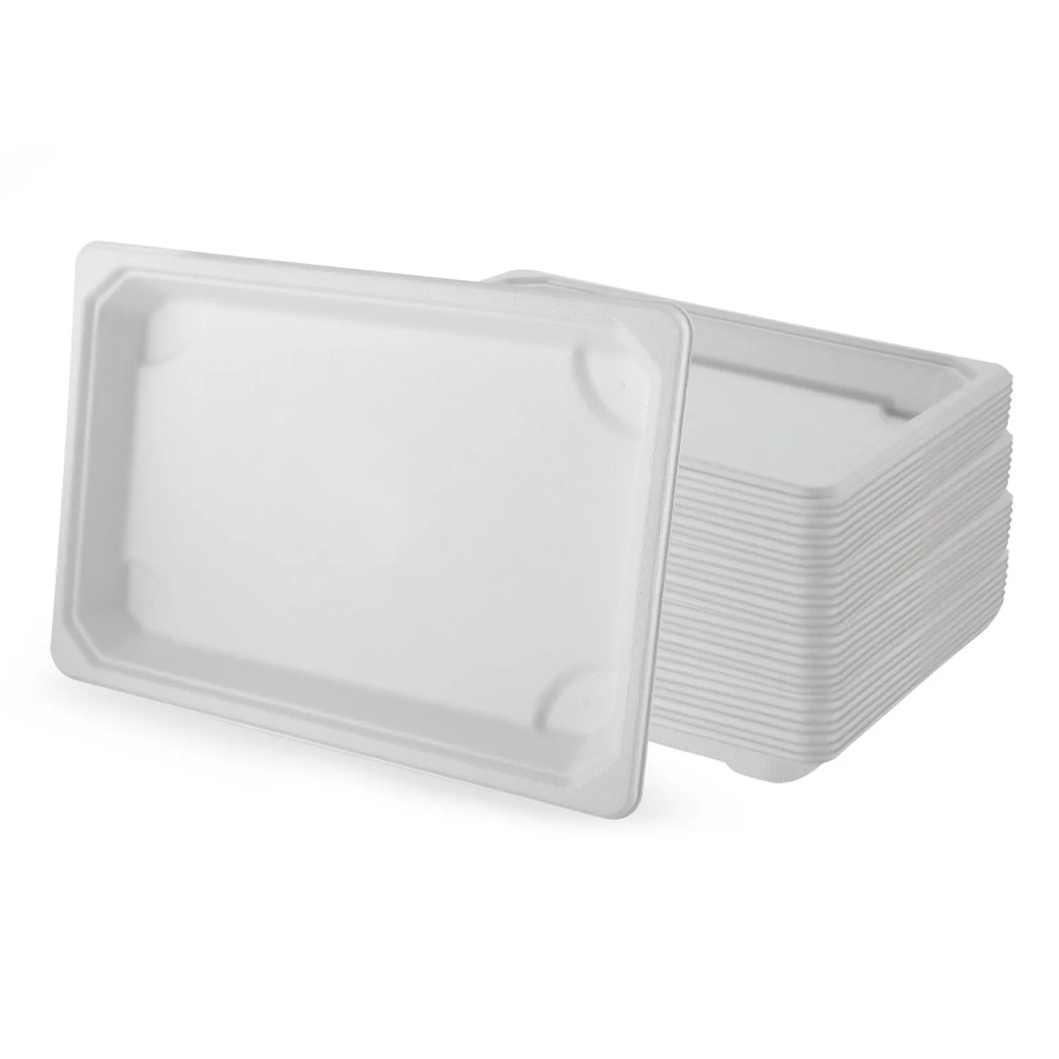 Best-selling fruit vegetable tray disposable sugarcane bagasse paper tray for cake