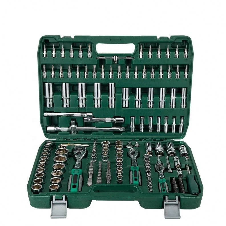 172 Pcs Tools Hand Box Case Kit 72 Teeth Ratchet Wrench Automotive Professional Socket Sets Auto Repair for Car Tool Set