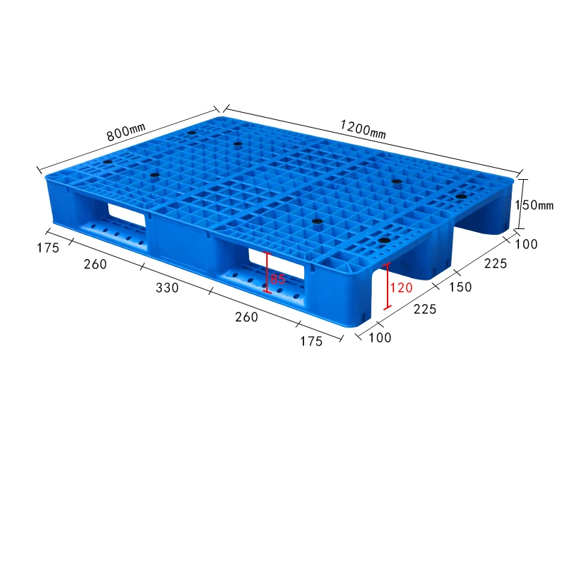 1200*800 industrial pallets heavy duty double side plastic pallet pallet racking shelving for industrial selective