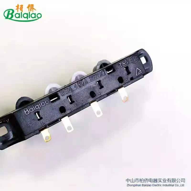 china supplier zhongshan manufacturer electric switch 3 speed push button fan switch