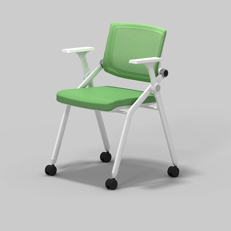 Portable Folding Conference Room Chairs Meeting Room Training Foldable Office Chair with Table Writing Board