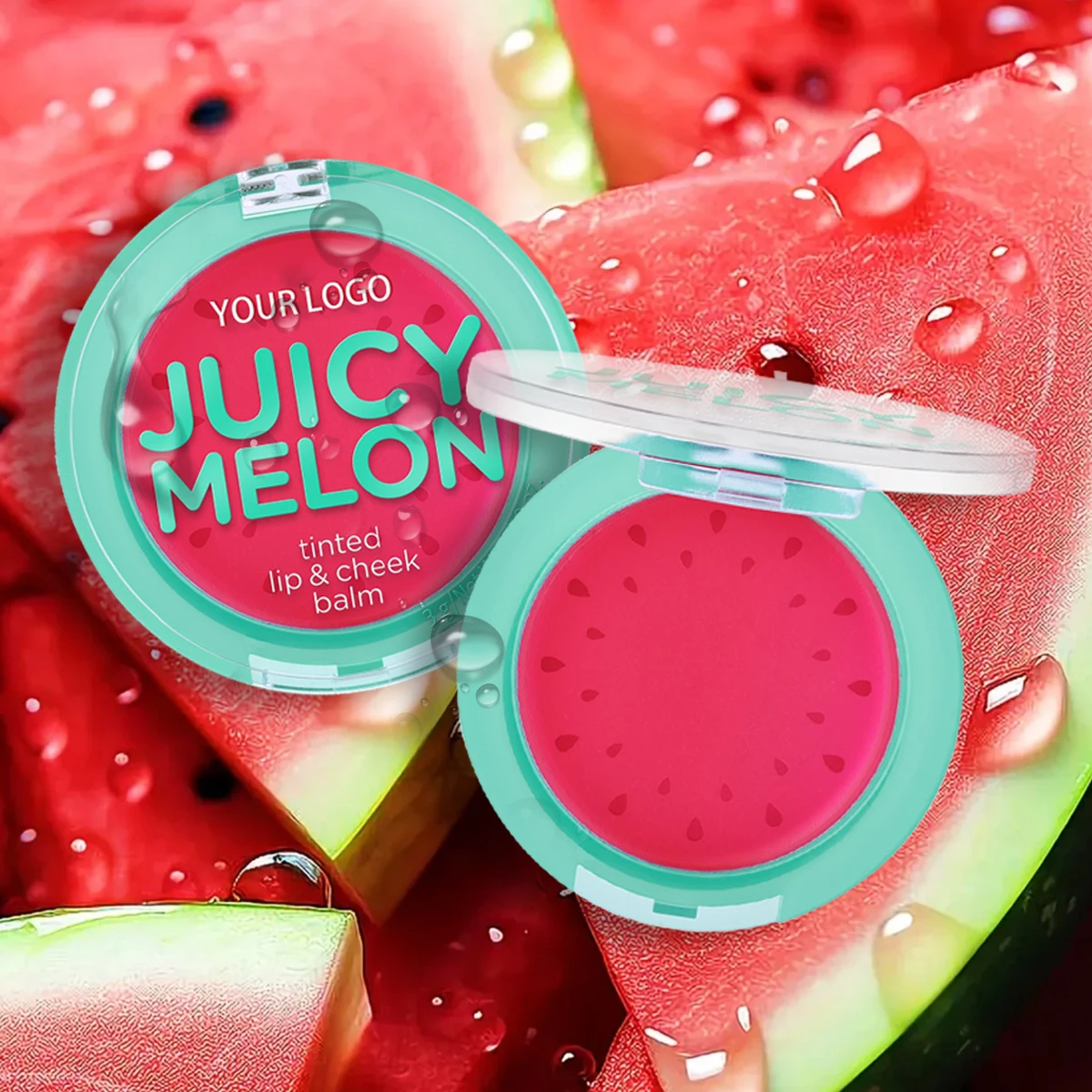 OEM Vegan Natural Long Lasting 2 In 1 Multiple Uses Blush Ph Color Changing Juicy Melon Tinted Lip & Cheek Balm