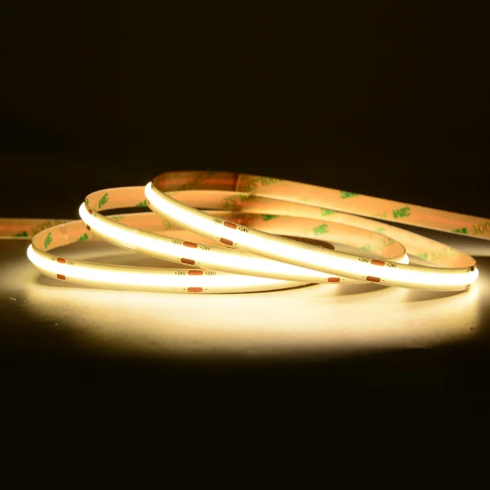 8mm Wide 480LEDs/m Dc12v 24v Free Cuttable 12v Led Strip IP20 IP65 IP67 IP68 Led Cob Strip Light