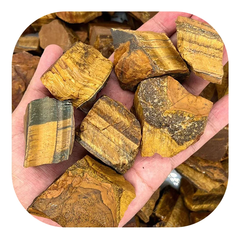 Wholesale Bulk Crystal Stone Healing Unpolished Natural Tiger Eye Stone Rough Raw Stone For Jewelry Making