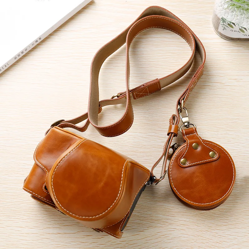 zenos Factory customized high quality leather camera bag digital equipment bag