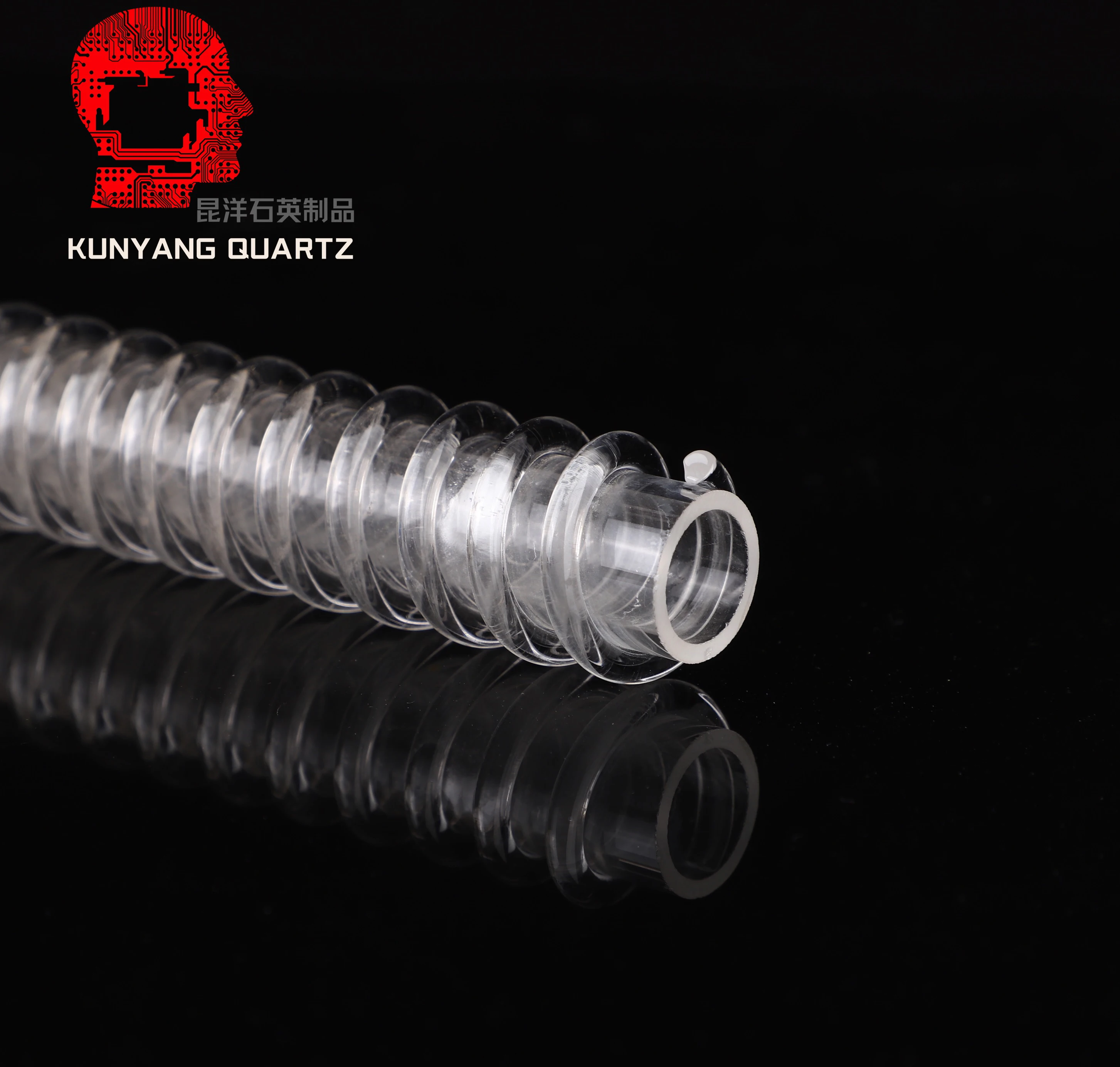 Customized OD50mm 80mm 100mm Borosilicate Glass Tube Quartz Cylinder Glass With Thread