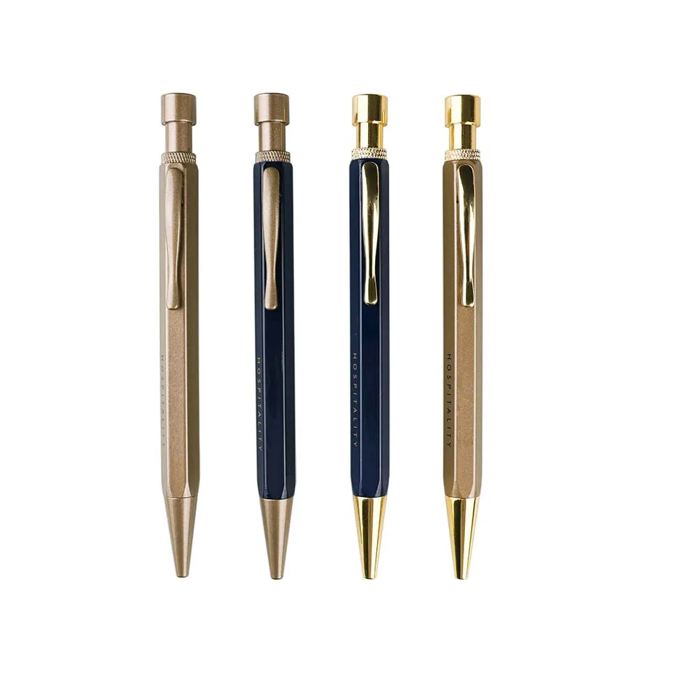 GemFully wholesale seller sites brass hexagon shaped pen executive gift set promotional pen custom logo