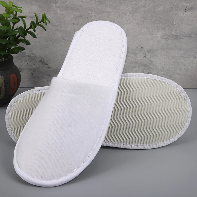 Factory Direct Hotel Amenities White Disposable Spa Nap Cloth Guest Room Bathroom Hotel Nap Slipper