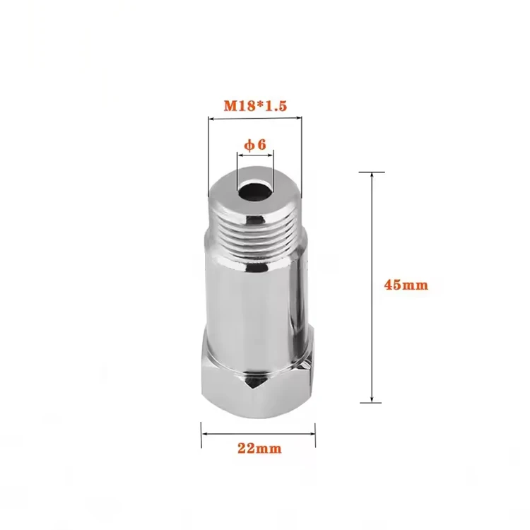 YUQIN Performance 180 Degree Straight Mini Catalytic O2 Oxygen Sensor for Automotive Exhaust Pipe Downpipe