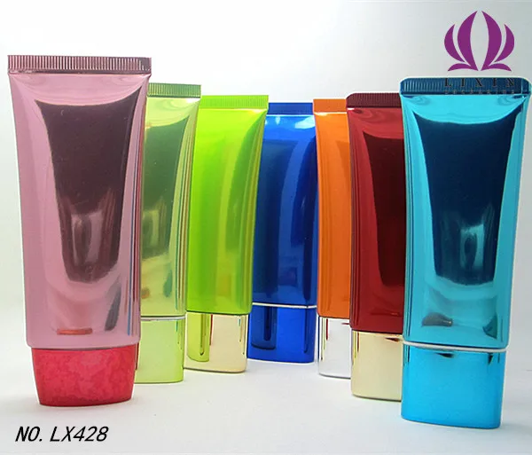 
150g 150ml electroplating flat tube glossy flat oval slimming cream body lotion cosmetic packaging tube 