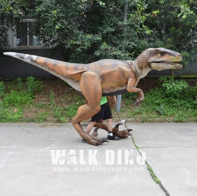 Realistic Dinosaur Costumes of Velociraptor Dino Park Costume Suit
