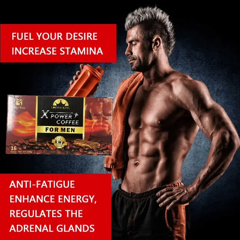 Man X Power Custom Coffee Private Label Herbal Healthy Organic Herbs Instant Maca Black Coffee For Men