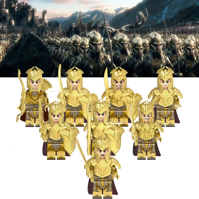 
Compatible with legoinglys lord of the rings The Hobbit Elf Warrior action mini figures building block sets medieval toys 