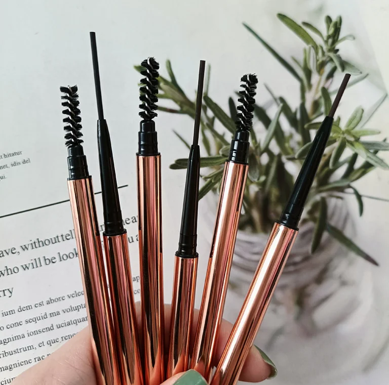 New gold ultra slim Eyebrow pencil private label brown colors vegan Eyebrow pencil waterproof