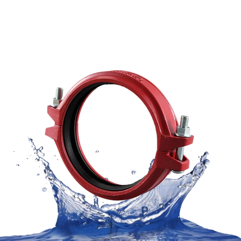 Cast iron connect 90 degree bend ductile iron reducer grooved coupling pipe fitting flange fire fighting tee adaptor