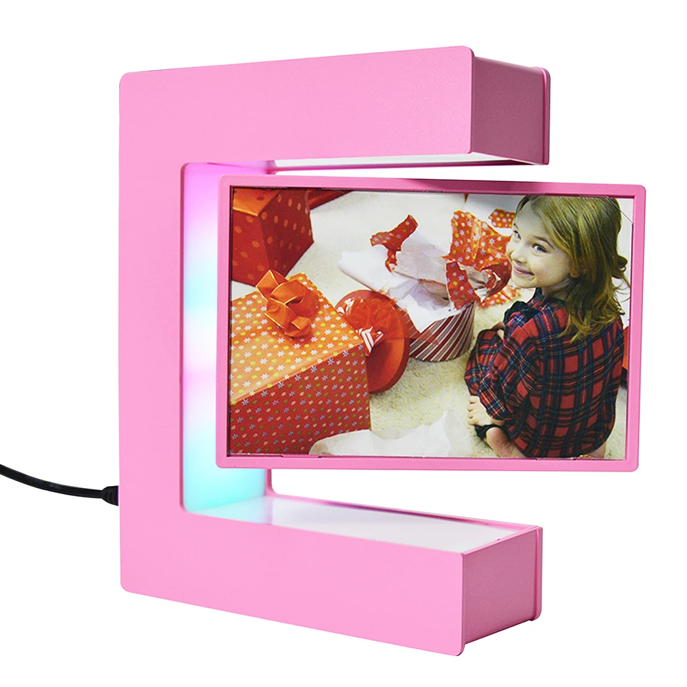 High-quality Wholesale E Shape Magnetic Floating Levitation Photo Frame for Gift Parent-Child Photograph