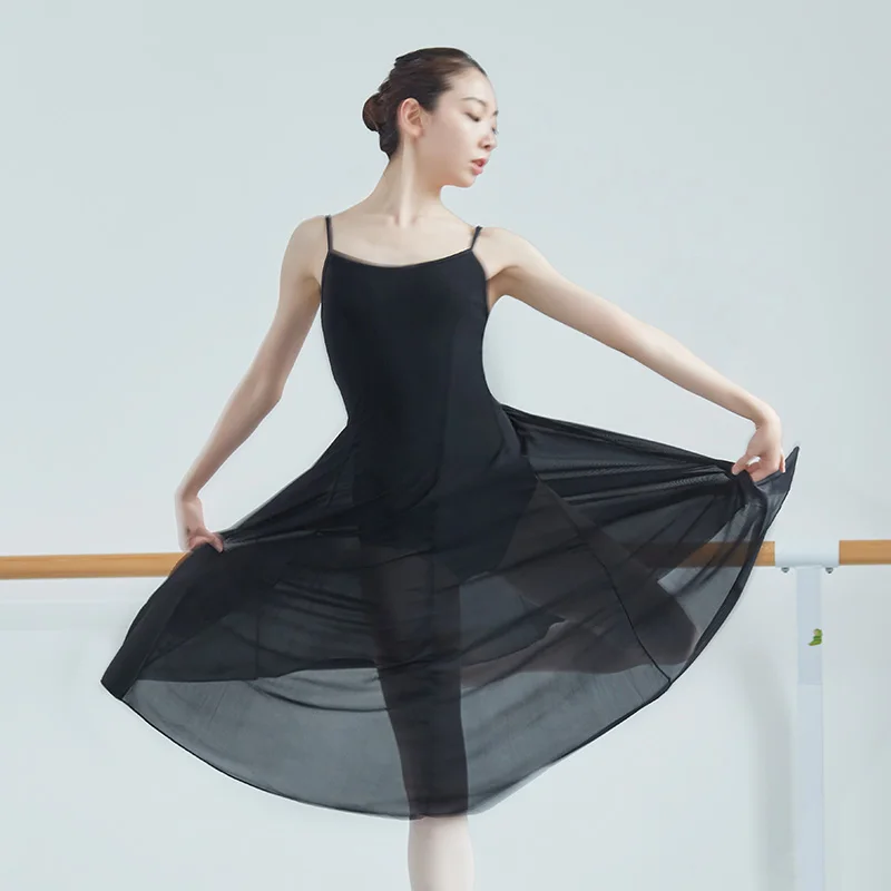 Customization logo adult girls high quality ballet long skirt sexy dance sling skirt