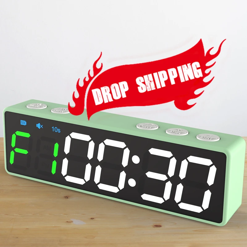 Индивидуальный логотип Mutil цветной 6-значный светодиодный интервальный тренировочный Tabata Fgb Тренажерный Зал Таймер