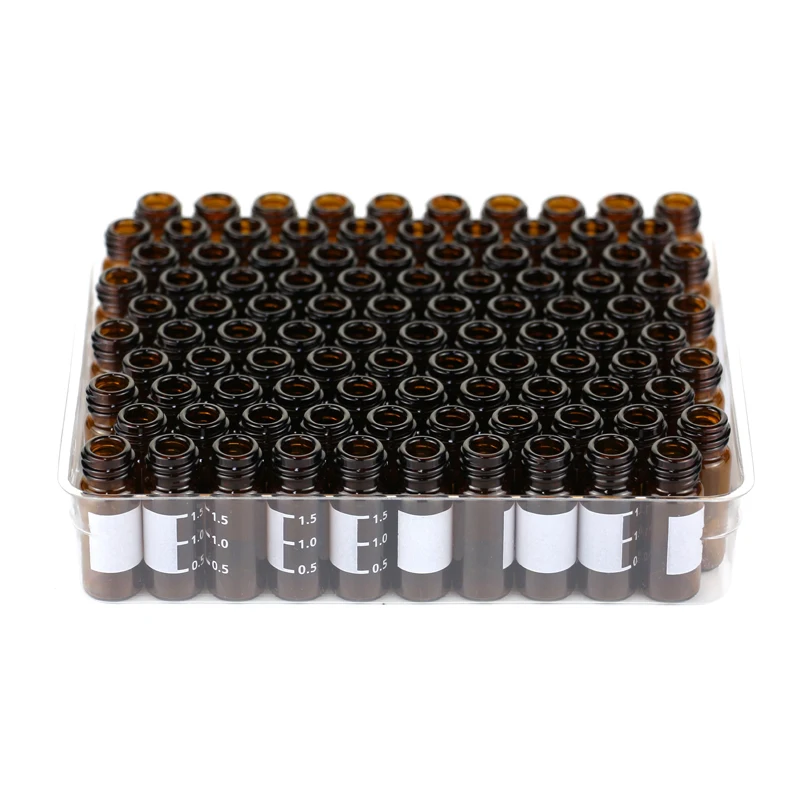 LanJing High Quality Airtight 1ml 2ml 5ml 10ml Sterile Glass Vial with writing area micro sampling vials for Gas Chromatography