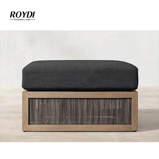 Roydi Teak Furniture Teak Shoe Changing Stool Sofa Bed Ottoman Outdoor Footstool