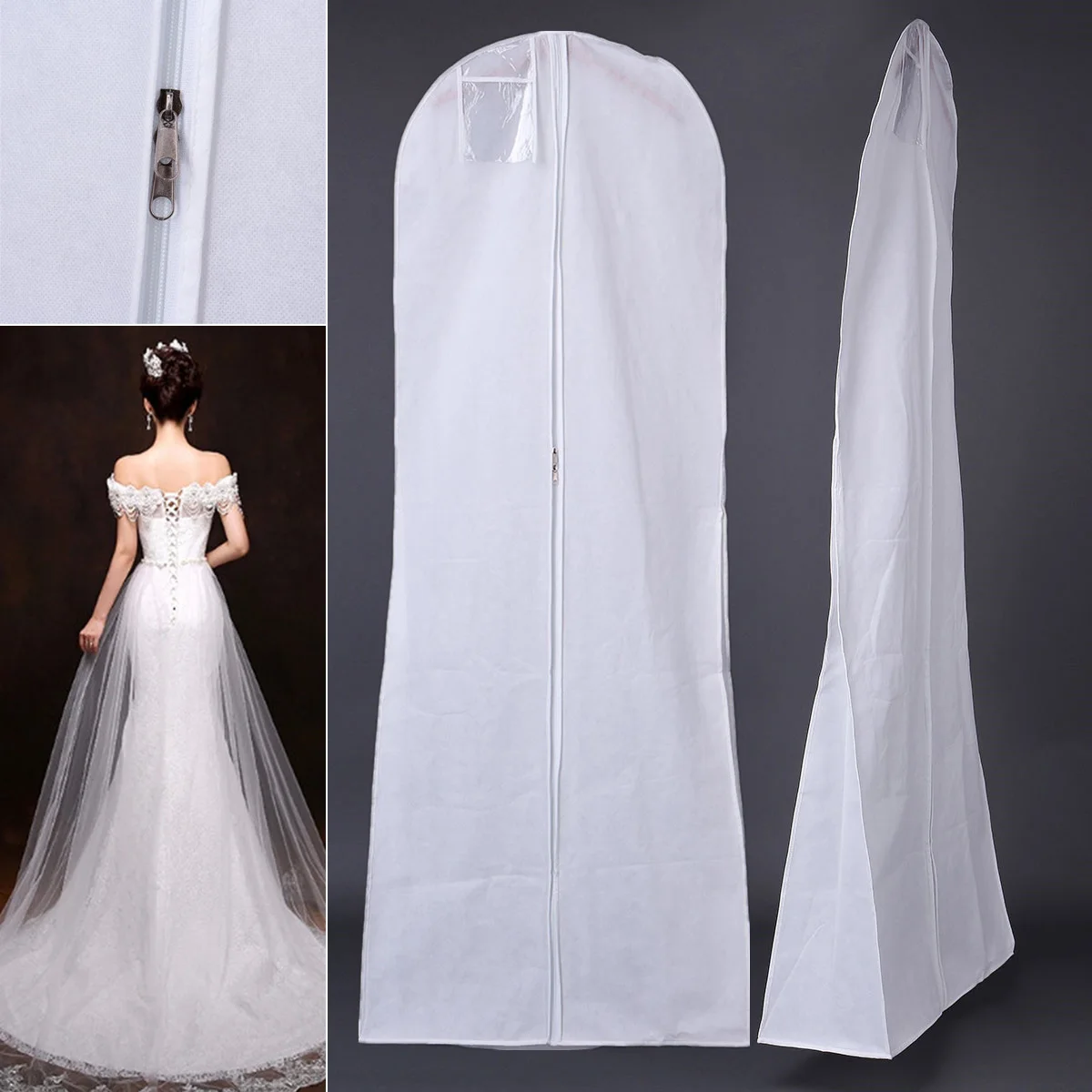 New trend foldable luxury clothes travel Breathable non woven wedding dress garment bag