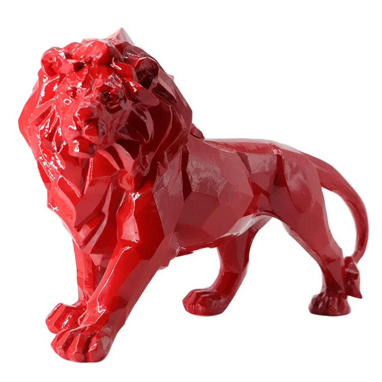 Wholesale  Life Size Lion, Animal Sculpture Outdoor Statue tabletop geometric lion statue,