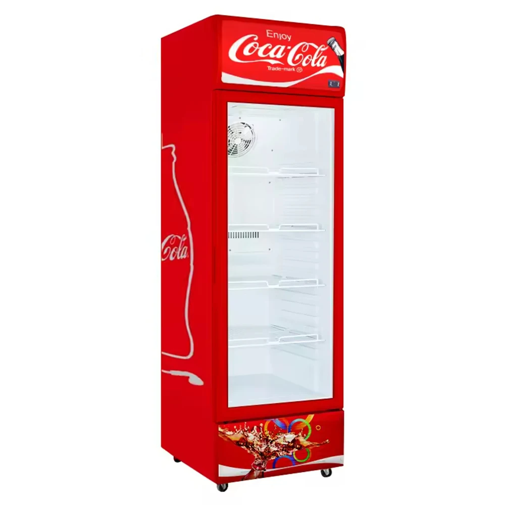 Commercial Supermarket Display Refrigerator Single Double Three Glass Door Beer Fridge Drink Beverage Cooler Freezer And Chiller