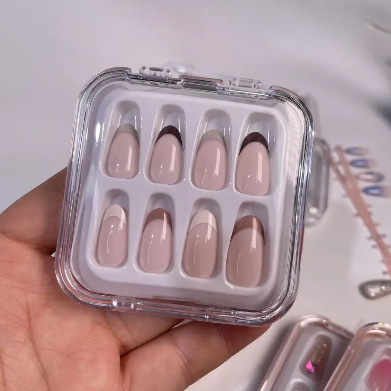 New arrival Artificial Nails Short With Glue Pure Gel Nail Press On Btartbox Handmade Press On Nails