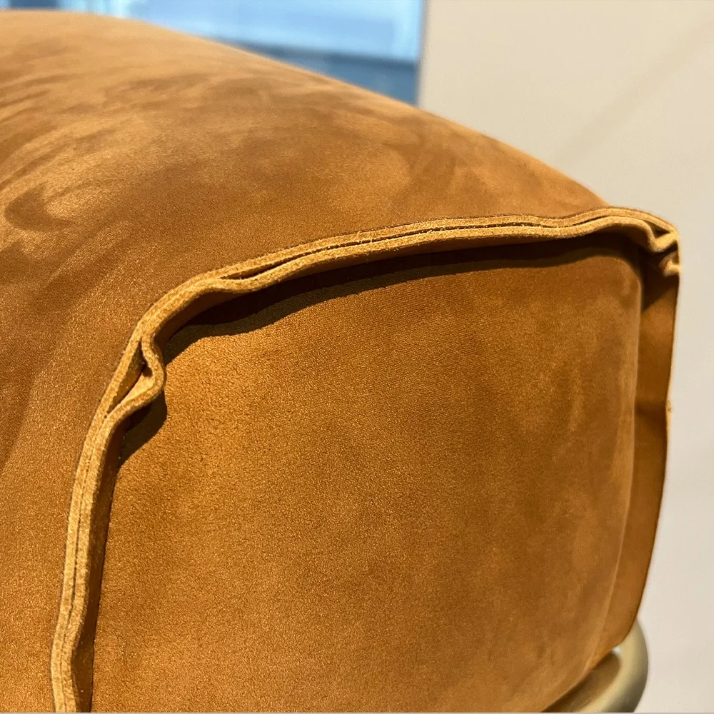 Luxury Armchairs Orange Color Velvet Sofa Chairs  Living Room Chairs Set For Hotel Villa