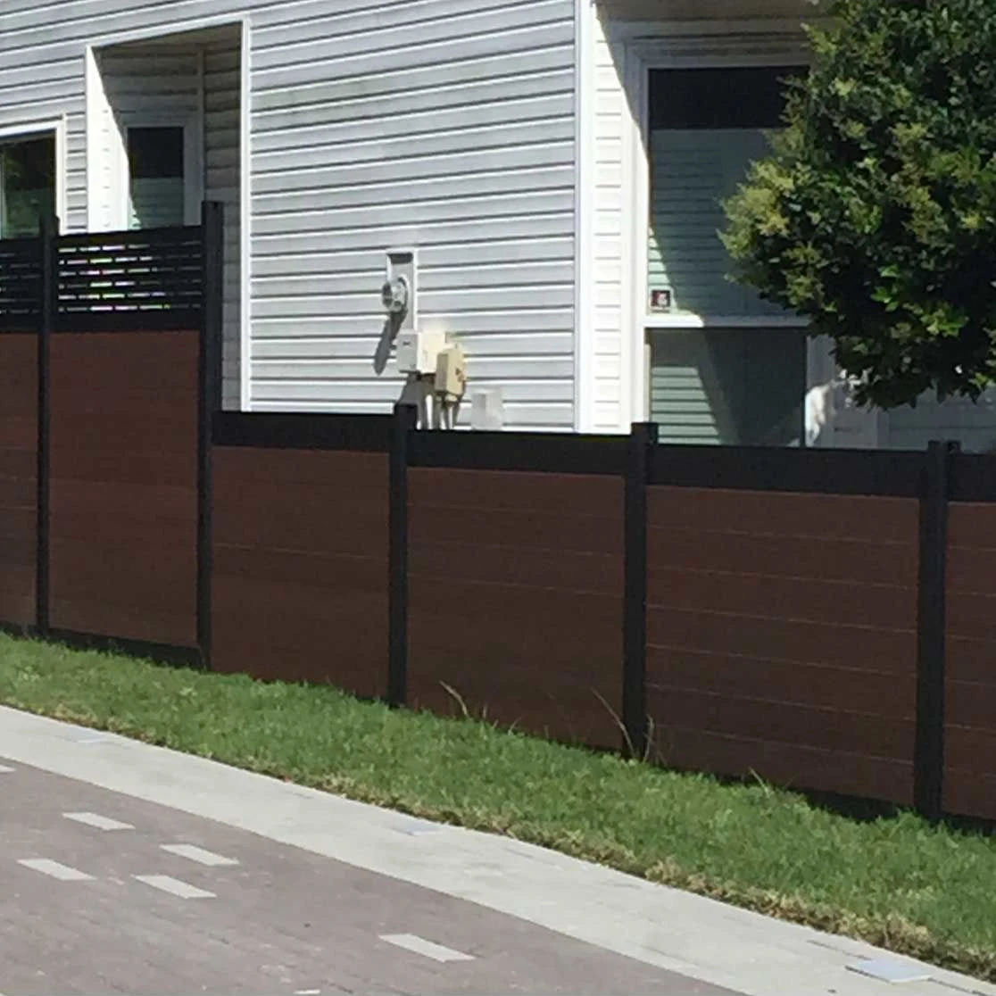 artificial custom sizes easy to assemble plastic wooden composite decor wpc fence kit