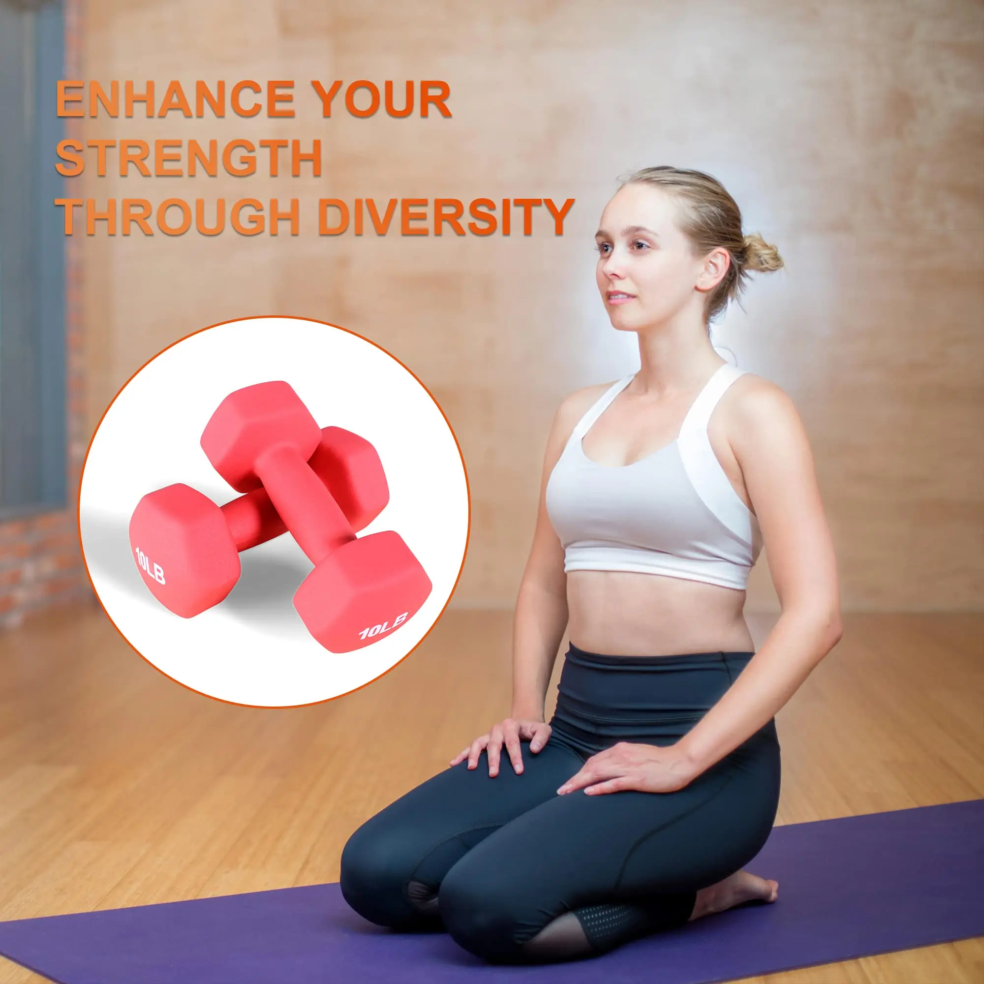 custom logo hand weight set women 15 pound neoprene light weights workout dumbbell female Plastic Dip in Dumbbell