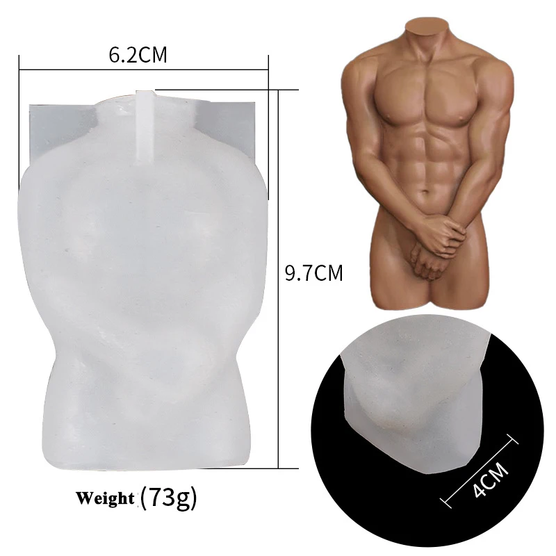 Free Sample Male Female Body Shape 3D Silicone Candle Mold Fragrance Candle Making Wax Mould moldes de silicona para velas