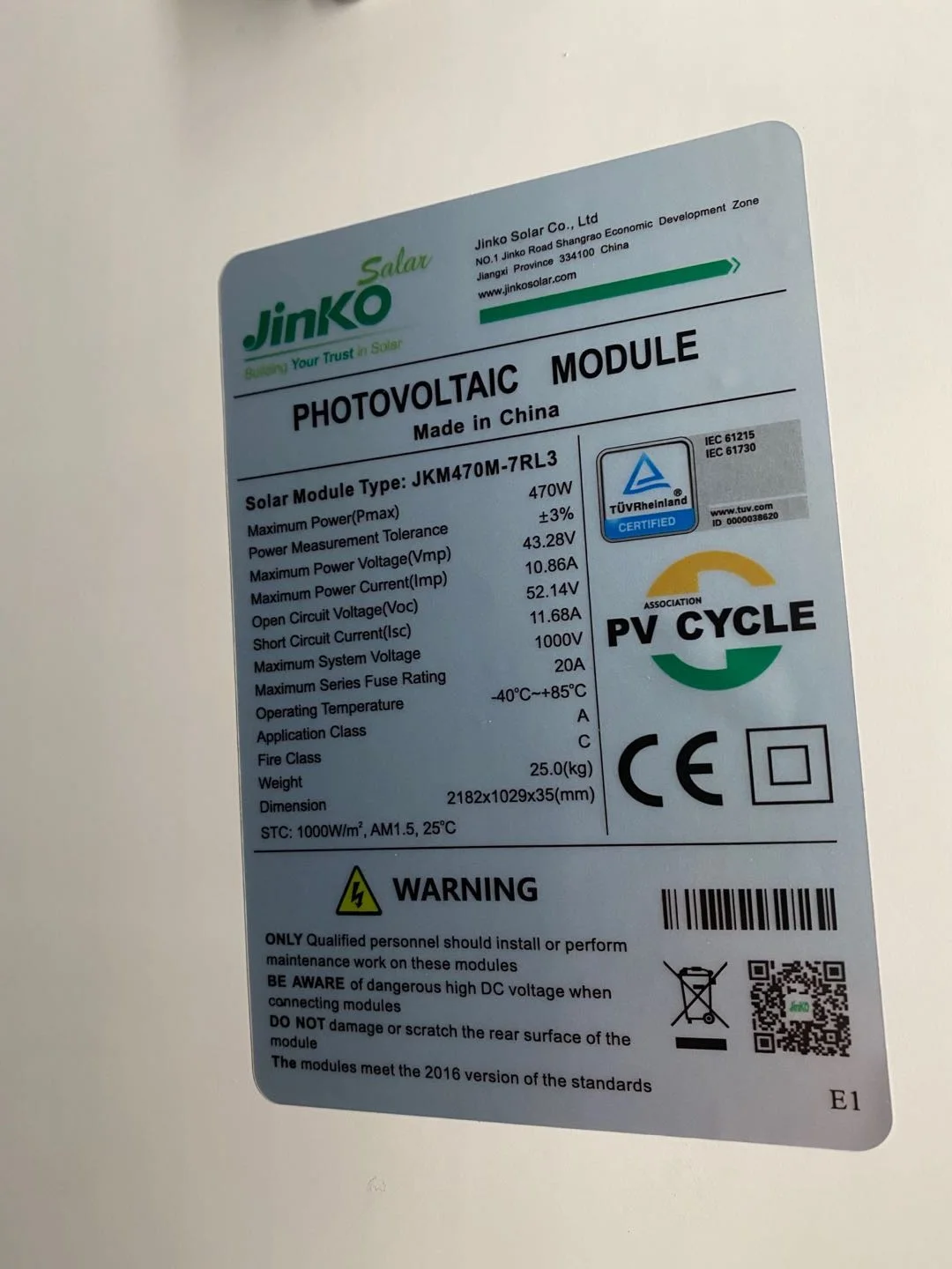 Jinko A Grade 9BB Solar Power Panel  tiger pro 535w 550watt Mono half cell PV Module Panels Photovoltaic panels