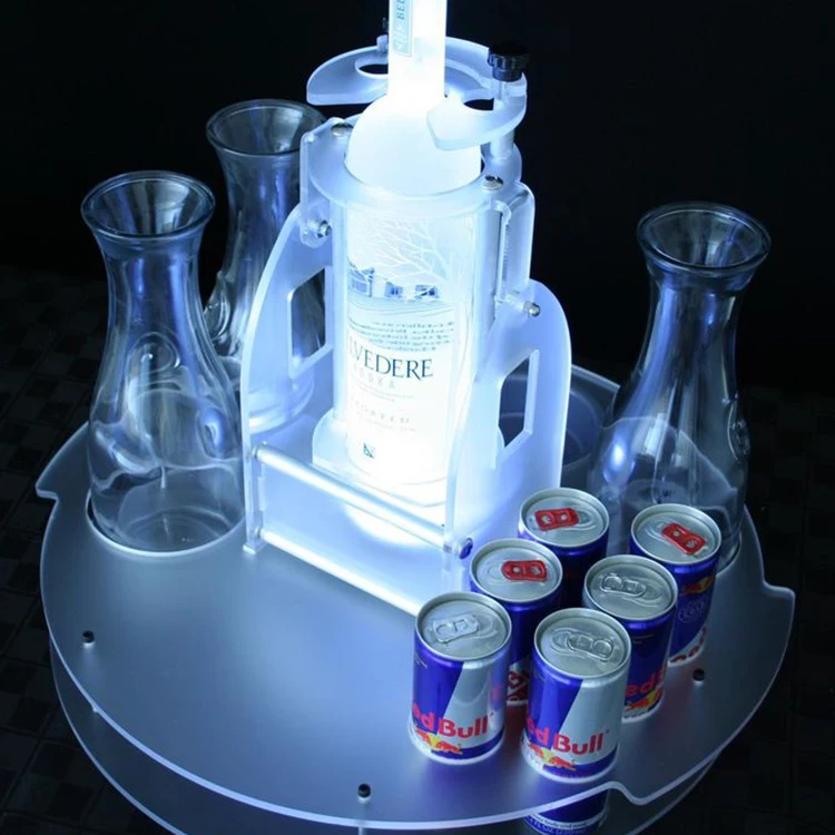 creative design customized acrylic Illuminated Stand Perfume Bottle Display Stand Shelf with Remote Control for Home Bar