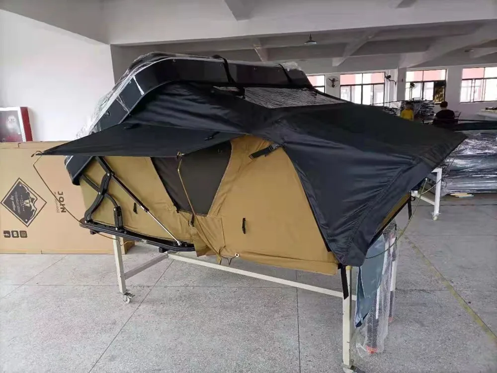2024 New Design Heavy Duty Hard Top Truck Car Clamshell Roof Top Tent Box