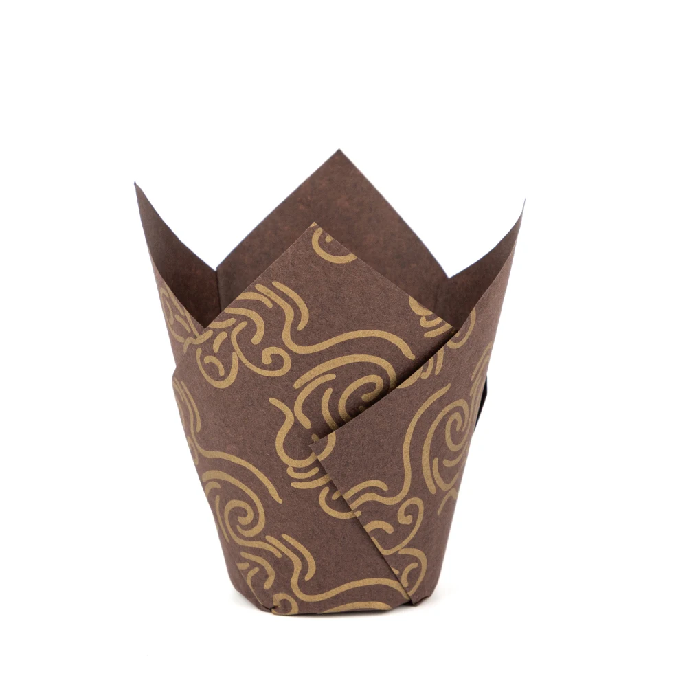 LOKYO Oilproof cake wrapper tulip muffin cupcake liner disposable baking paper cup for wedding party