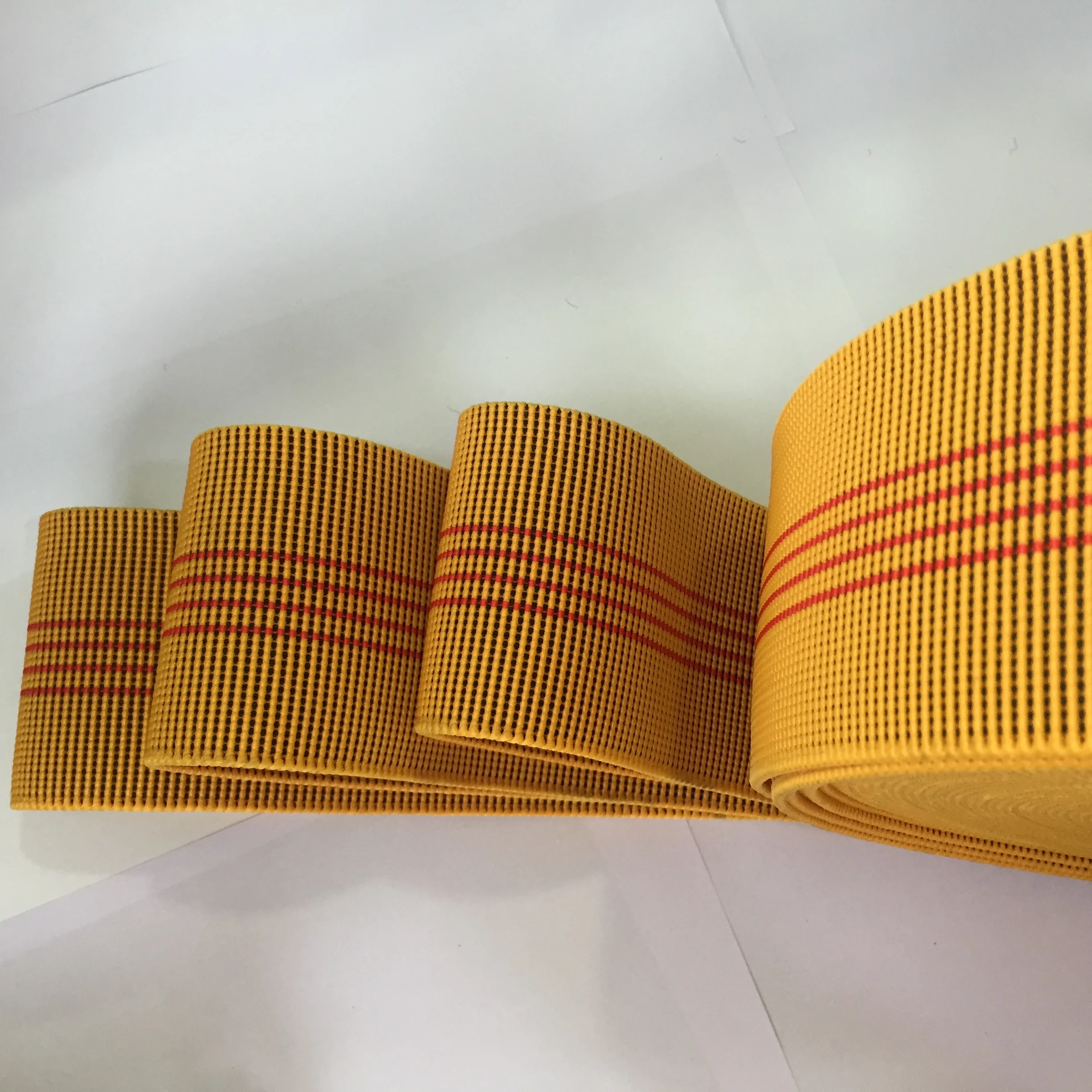 7 CM yellow popular Factory Custom  Elastic Webbing Tape For sofa