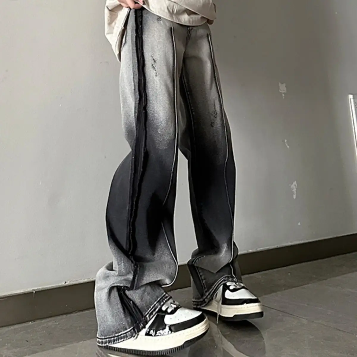 streetwear denim jeans manufacturers hip hop y2k clothing carpenter pants wax baggy designer tie dye brand jeans men