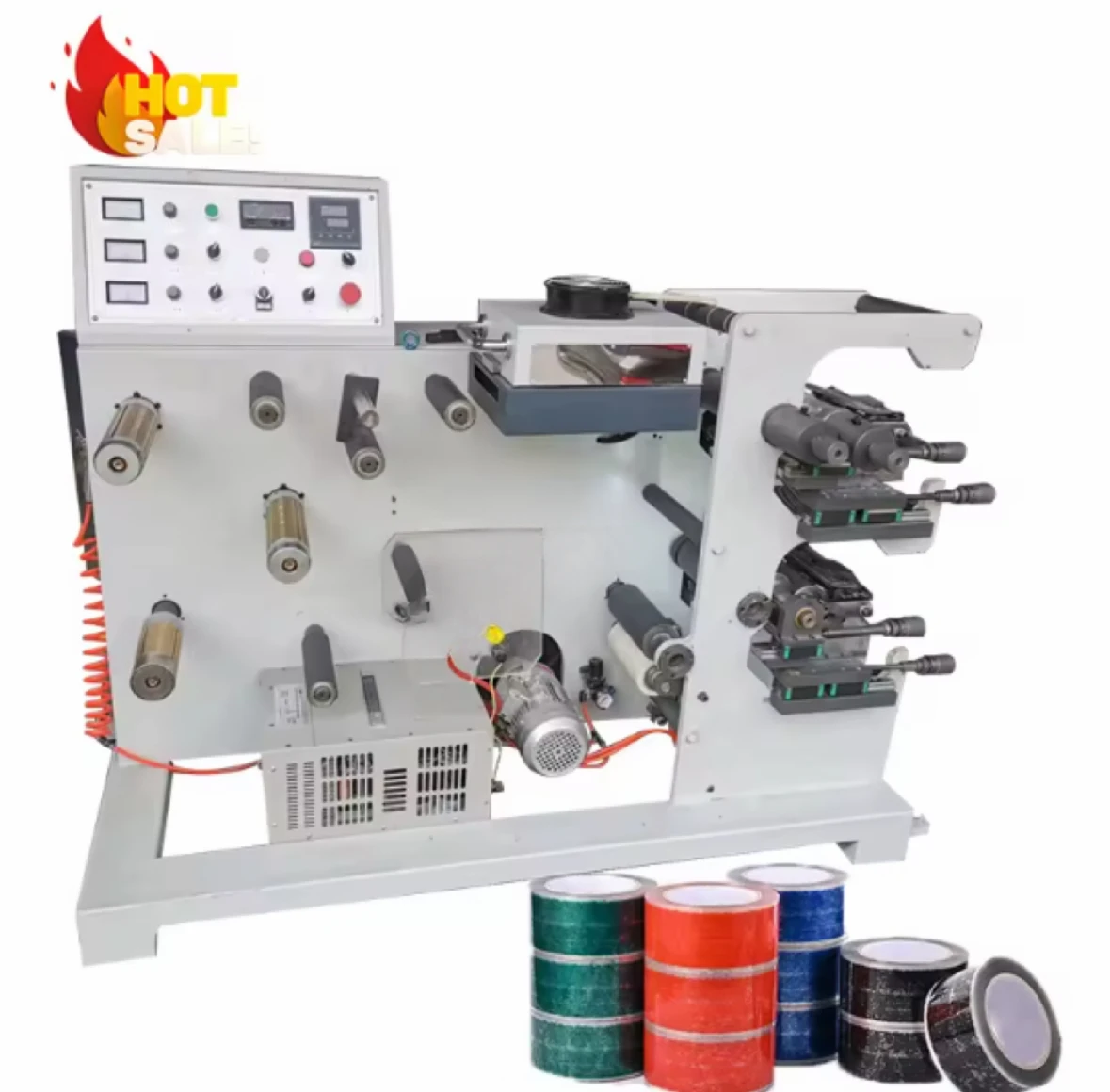 Automatic Flexo Single Color 2 Colors 3 Colours Bopp Gum Film Packaging Tape Printing Machine