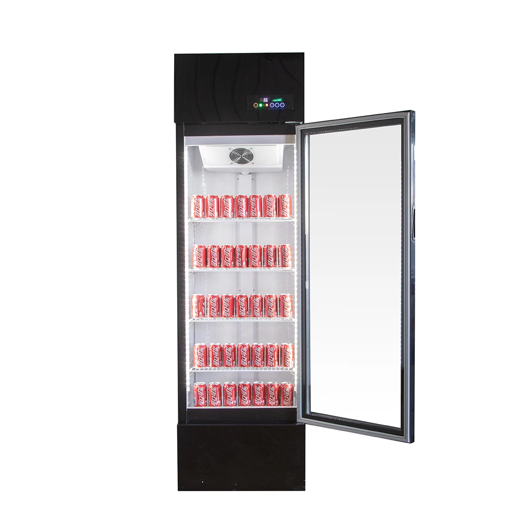 220V good performance display bar drinks freezer juice upright fridge
