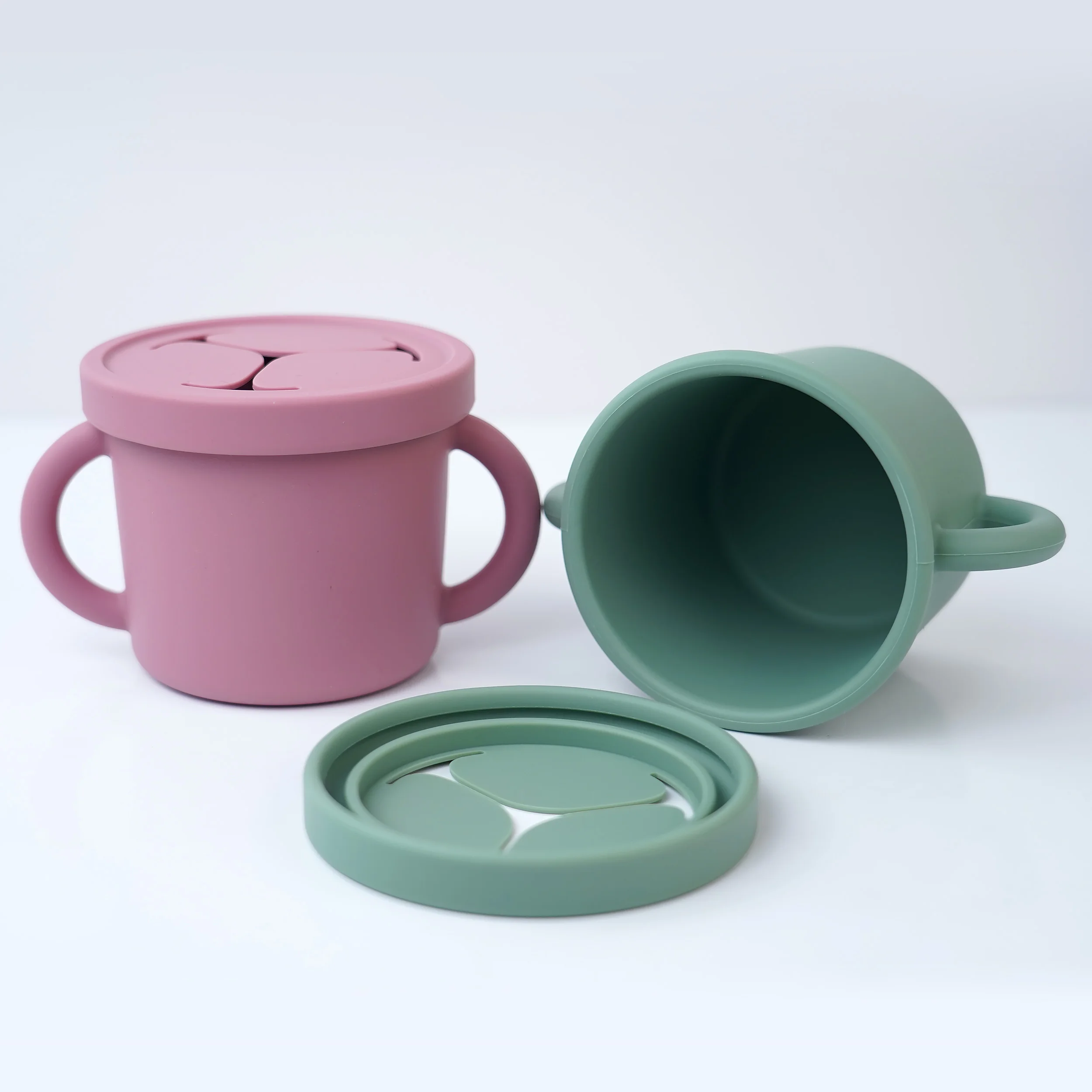 Baby Toddler Age 0-12 Months Food Usage Portable Silicone Snack Cup