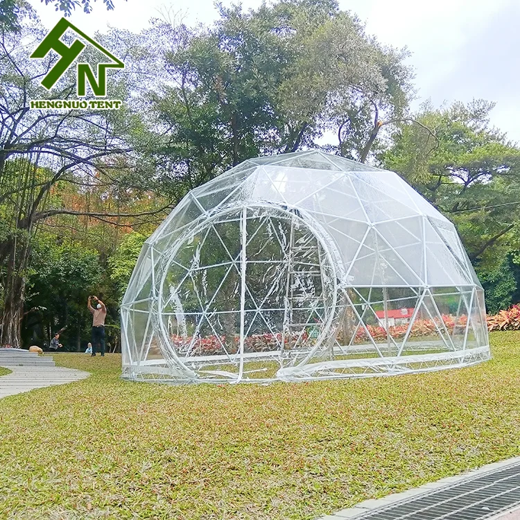 Стальная рама прозрачная садовая иглу прочная геодезическая Маленькая палатка с водонепроницаемым покрытием из ПВХ
