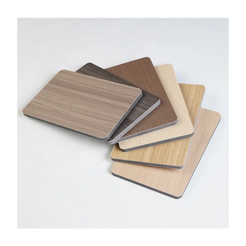 Waterproof plastic fiber sheets interior charcoal board veneer wood texture decorative wall panel for hotel